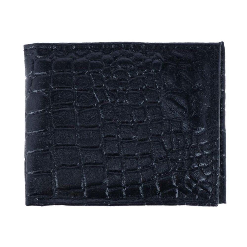 CTM Men's Alligator Print Bifold Wallet